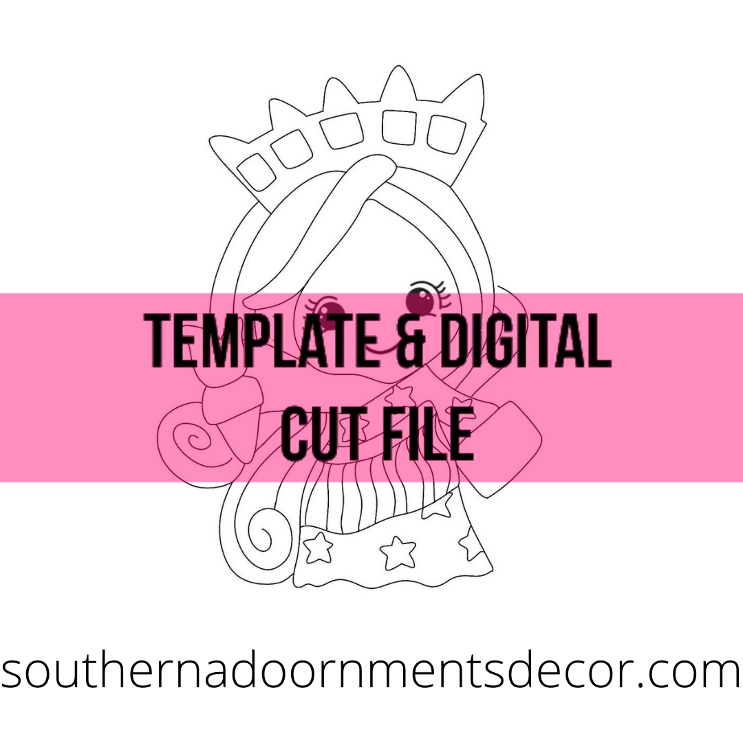 Ms America Template & Digital Cut File