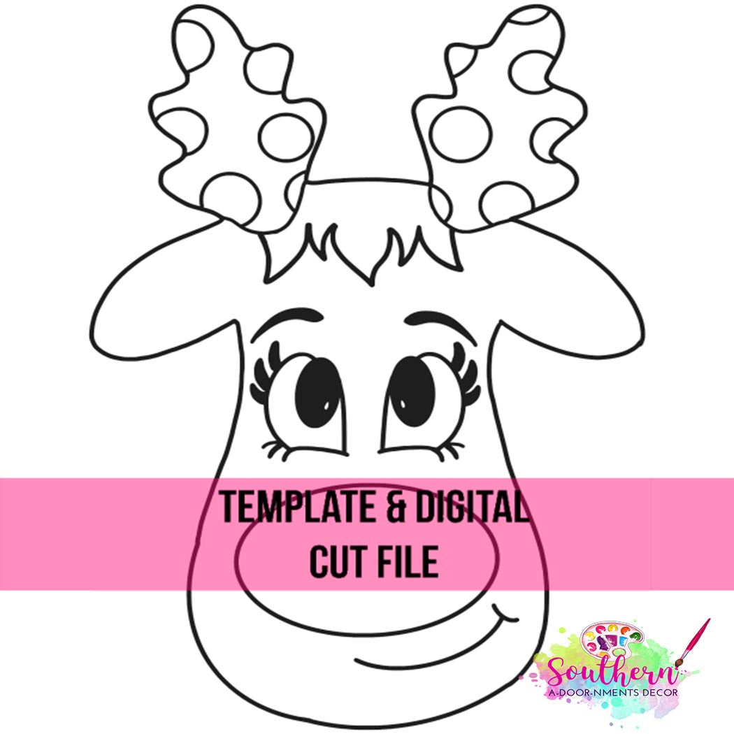 Reindeer Template & Digital Cut File
