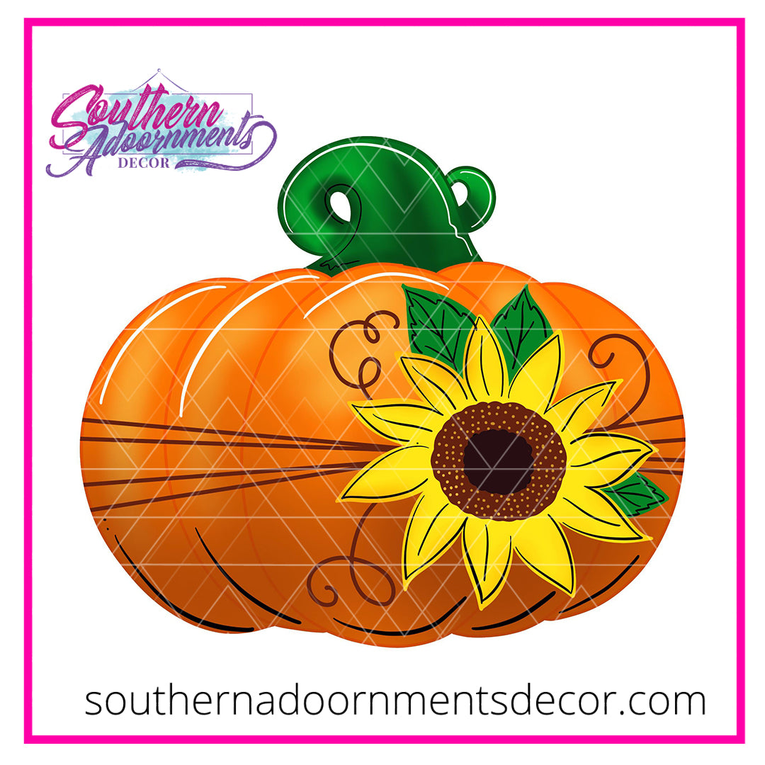 Sunflower Pumpkin Blank